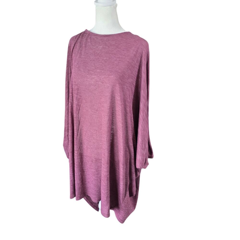 Free People Beach Tunic Dress XS/S Mauve Slub Knit Oversized Boho Cover